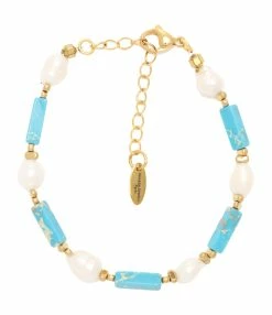 SHAKER JEWELS Bracelet Kami Turquoise Doré