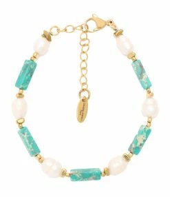 SHAKER JEWELS Bracelet Kami Vert Doré