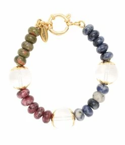 SHAKER JEWELS Bracelet Ulas Pierres Naturelles Doré