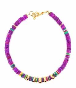 VADI JEWELS Collier Monaco Coquillage Violet