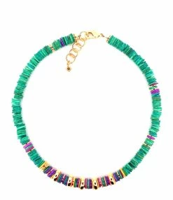 VADI JEWELS Collier Monaco Coquillage Bleu Lagon