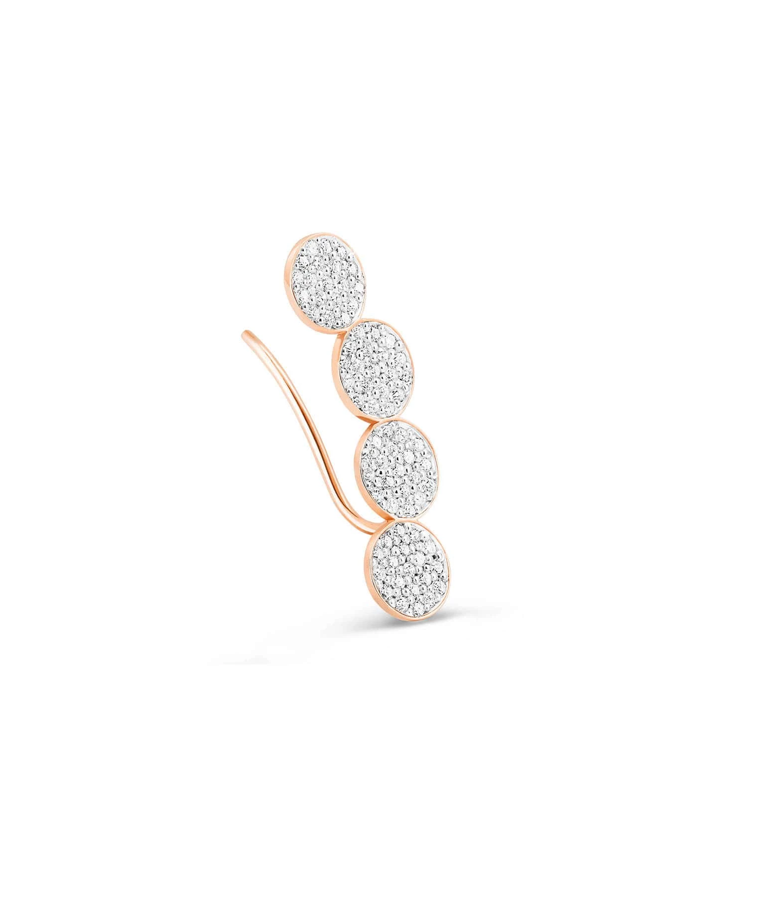 Ginette NY Boucle D'oreille Mini Ever Gauche Barrette Diamants Or Rose (vendue à L'unité) 2 Ginette NY Boucle D'oreille Mini Ever Gauche Barrette Diamants Or Rose (vendue à L'unité) – Image 2