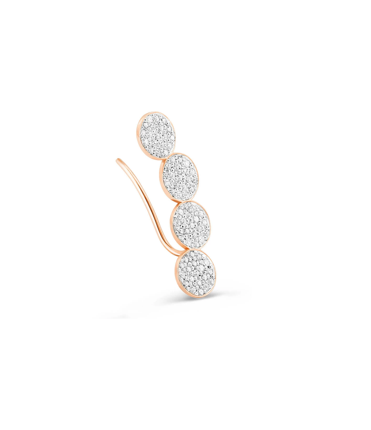 Ginette NY Boucle D'oreille Mini Ever Gauche Barrette Diamants Or Rose (vendue à L'unité) 2 Ginette NY Boucle D'oreille Mini Ever Gauche Barrette Diamants Or Rose (vendue à L'unité) – Image 2
