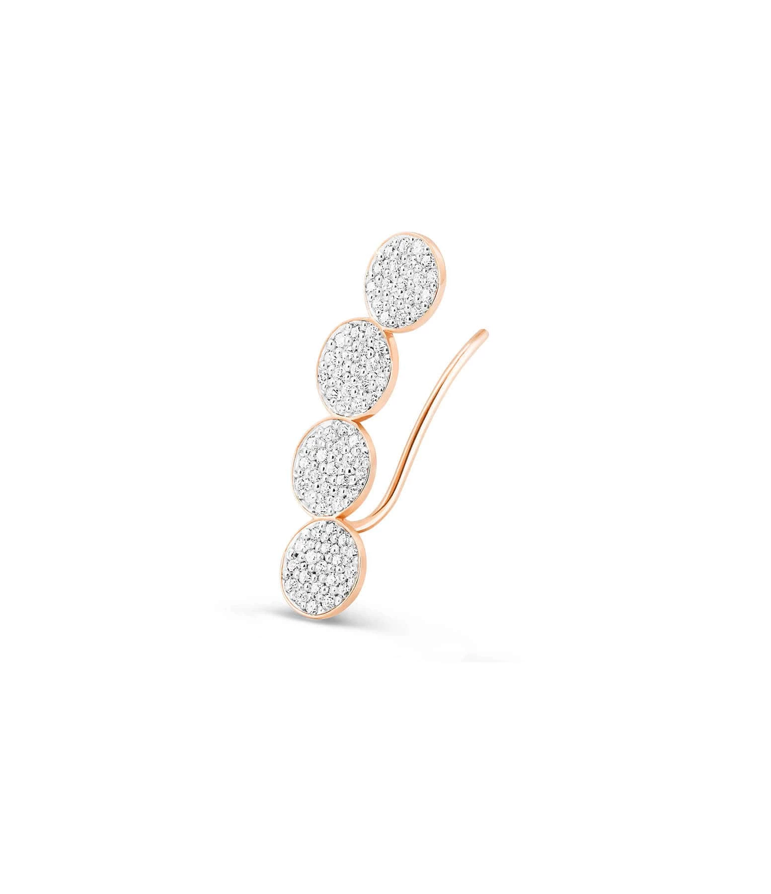 Ginette NY Boucle D'oreille Mini Ever Droite Barrette Diamants Or Rose (vendue à L'unité) 2 Ginette NY Boucle D'oreille Mini Ever Droite Barrette Diamants Or Rose (vendue à L'unité) – Image 2