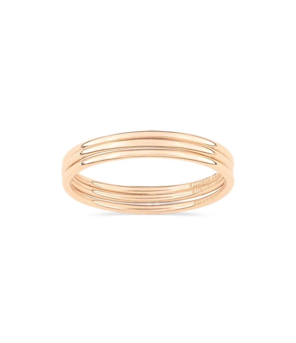 Ginette NY Set 3 Bagues Circles Or Rose 1 Ginette NY Set 3 Bagues Circles Or Rose