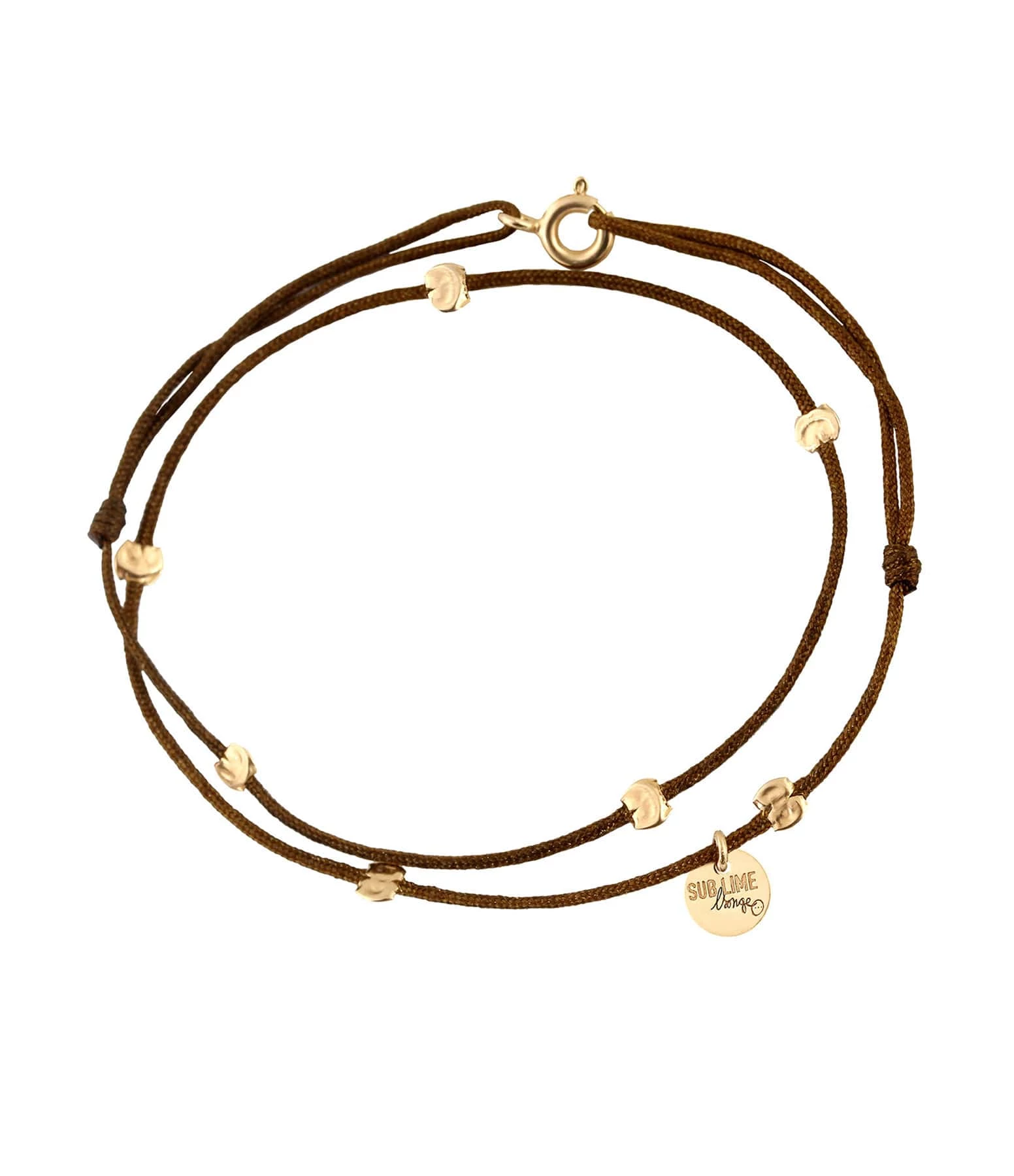 LSONGE Bracelet Double Cordon Sublime 7 Pépites Or 1 LSONGE Bracelet Double Cordon Sublime 7 Pépites Or