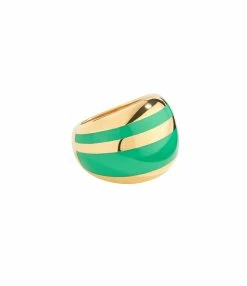 Aurélie Bidermann Bague Tarsila Vert Tropical
