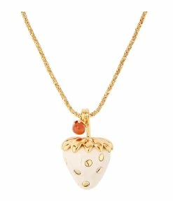 Aurélie Bidermann Sautoir Tabata Ivoire Cornaline