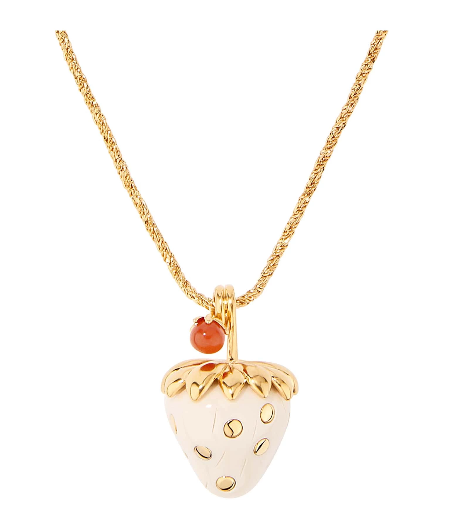 Aurélie Bidermann Sautoir Tabata Ivoire Cornaline 1 Aurélie Bidermann Sautoir Tabata Ivoire Cornaline