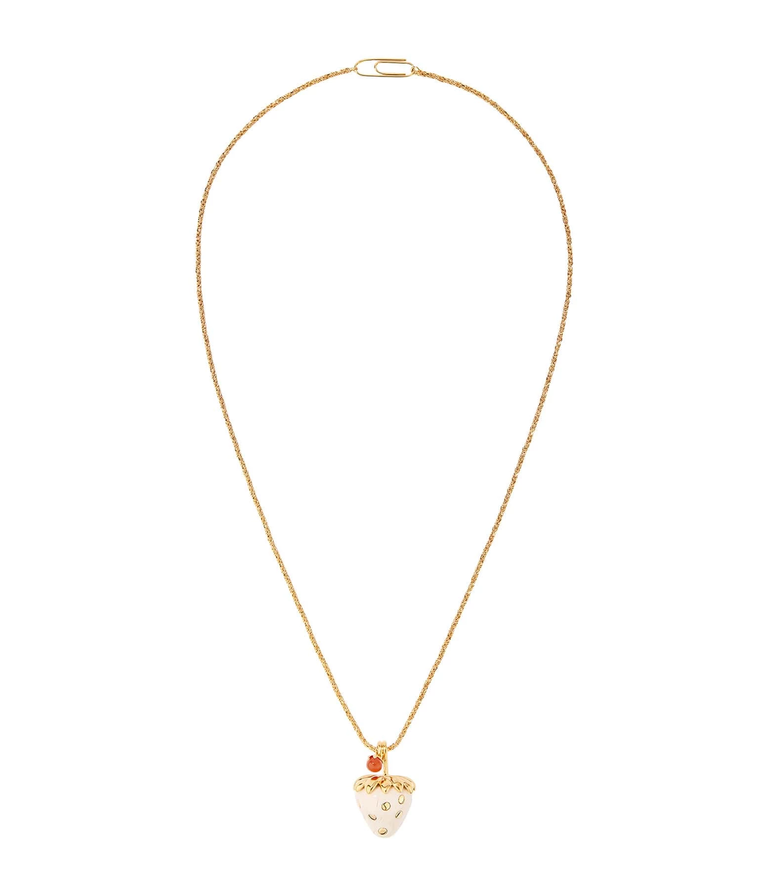 Aurélie Bidermann Sautoir Tabata Ivoire Cornaline 2 Aurélie Bidermann Sautoir Tabata Ivoire Cornaline – Image 2