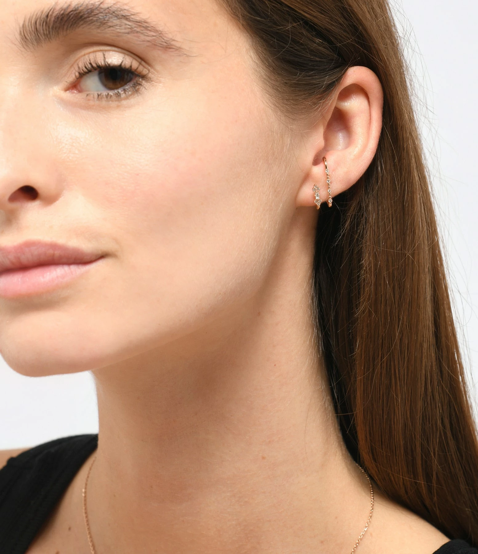 STONE PARIS Boucle D'oreille Plein Soleil Or Jaune Diamants (vendue à L'unité) 2 STONE PARIS Boucle D'oreille Plein Soleil Or Jaune Diamants (vendue à L'unité) – Image 2