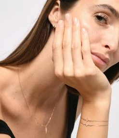 STONE PARIS Mini Créole Nude Or Noir Diamants (Vendue à L'unité) -COLLIERS Shop stone look20221117 185 6