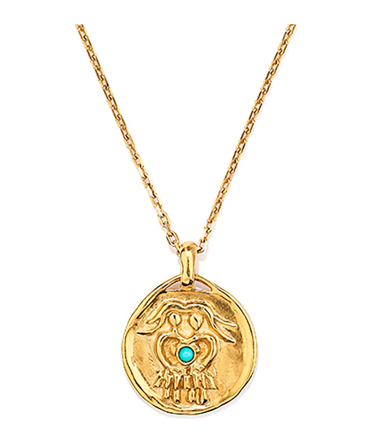 GOOSSENS PARIS Collier Talisman Mini Astro Gémeaux Turquoise 1 GOOSSENS PARIS Collier Talisman Mini Astro Gémeaux Turquoise