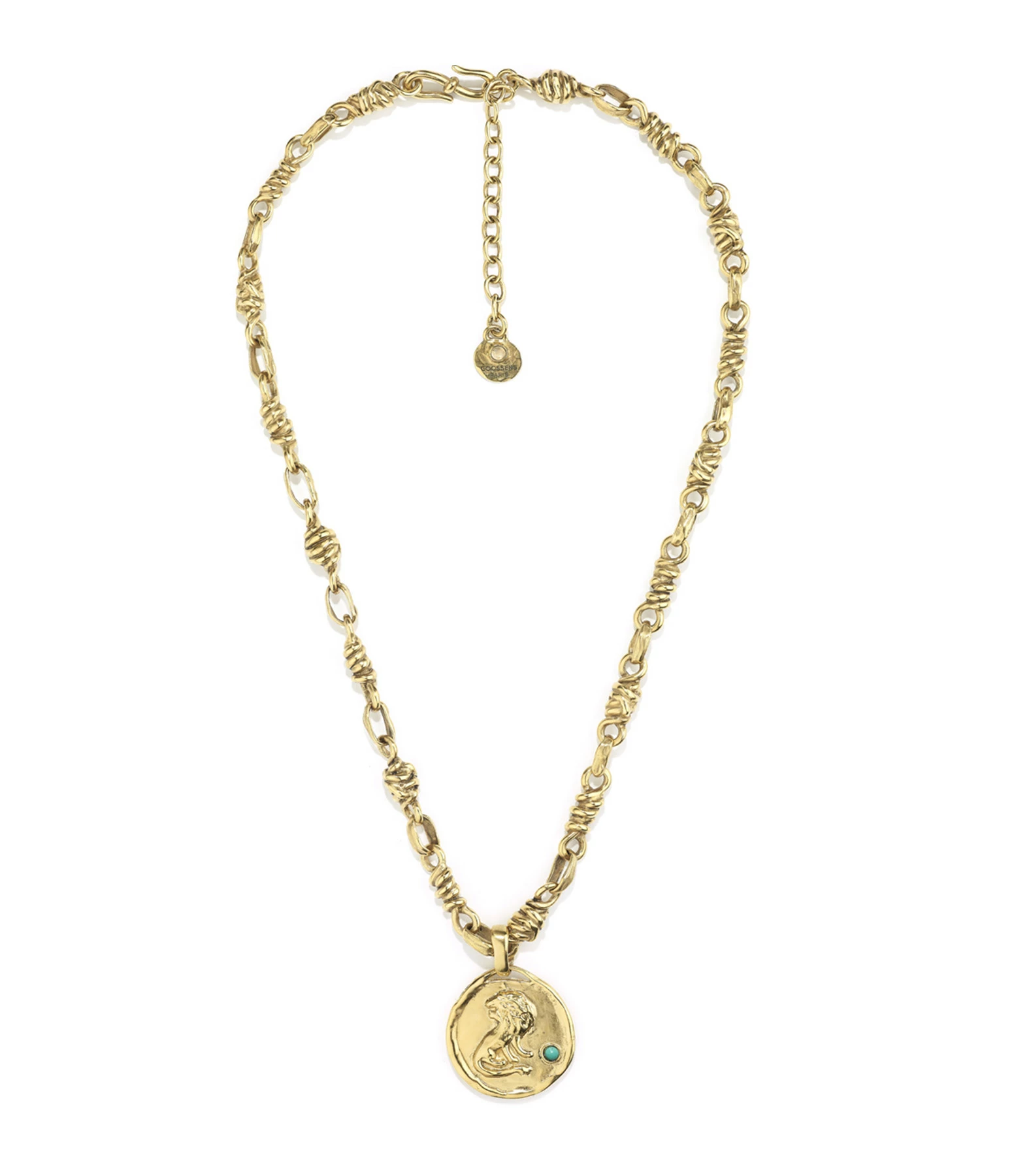 GOOSSENS PARIS Collier Talisman Astro Lion Turquoise 2 GOOSSENS PARIS Collier Talisman Astro Lion Turquoise – Image 2