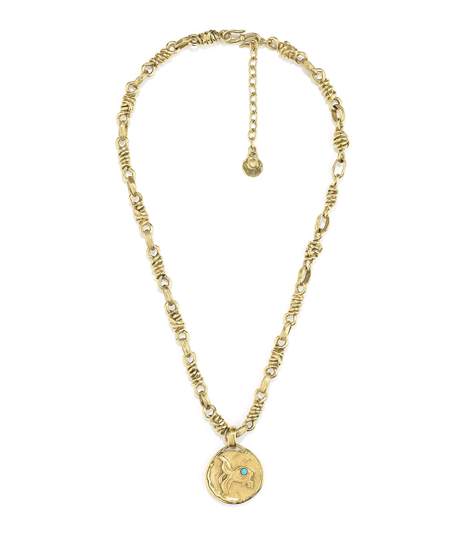 GOOSSENS PARIS Collier Talisman Astro Poisson Turquoise 2 GOOSSENS PARIS Collier Talisman Astro Poisson Turquoise – Image 2