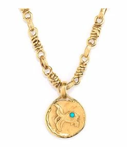 GOOSSENS PARIS Collier Talisman Astro Poisson Turquoise