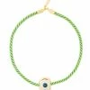 Timeless Pearly Collier Œil Satin Vert