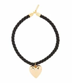 Timeless Pearly Collier Cœur Satin Noir