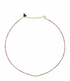 MON PRECIEUX GEM Collier Tube Opale Rose