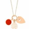 Ginette NY Collier Charms Corail Or Rose, Collection Twenty