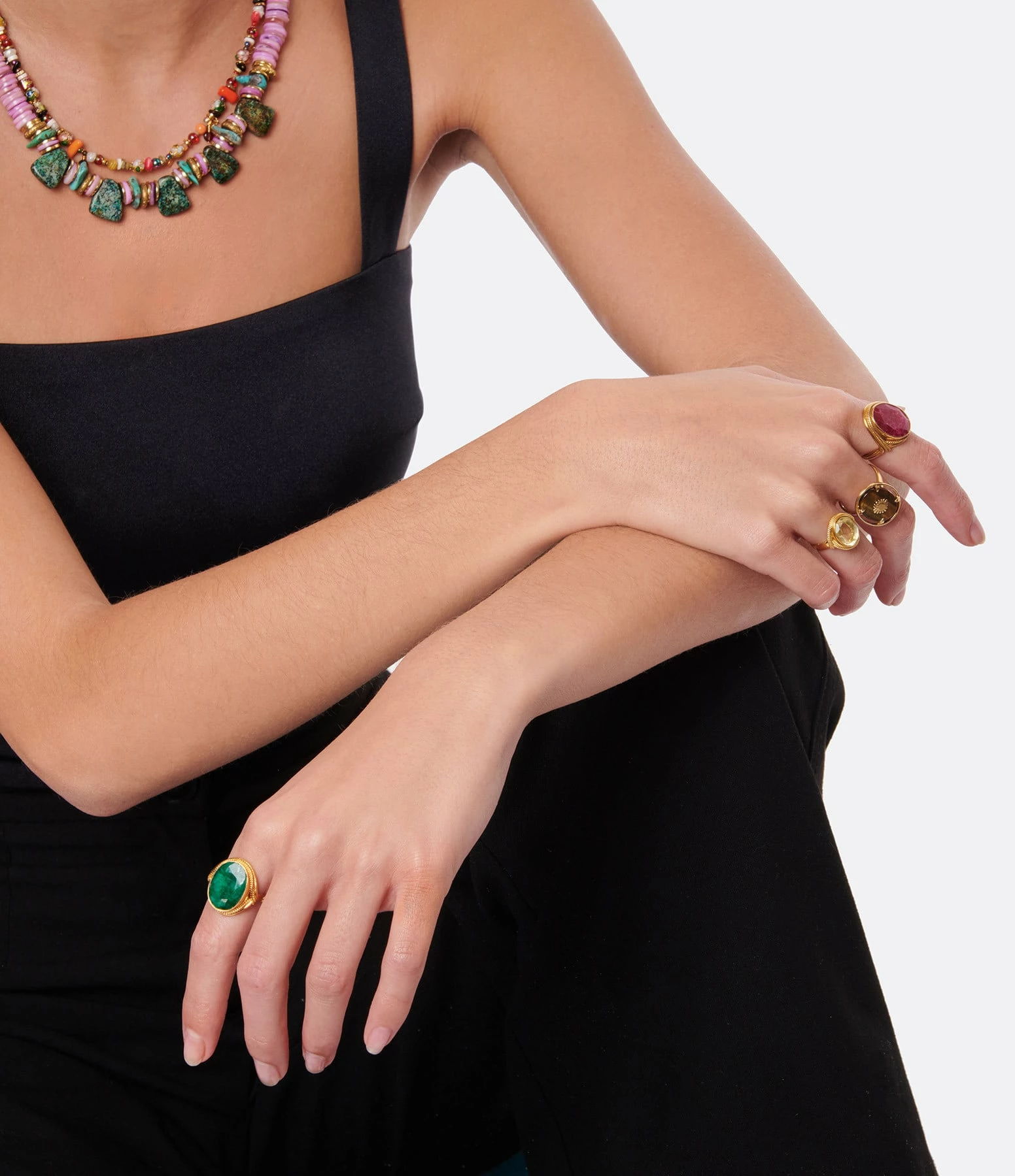 VADI JEWELS Bague Sphinx Big Émeraude 2 VADI JEWELS Bague Sphinx Big Émeraude – Image 2