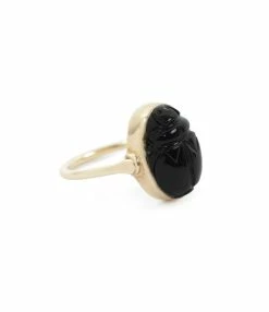 VADI JEWELS Bague Scarabée Onyx Noir
