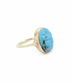 VADI JEWELS Bague Scarabée Turquoise
