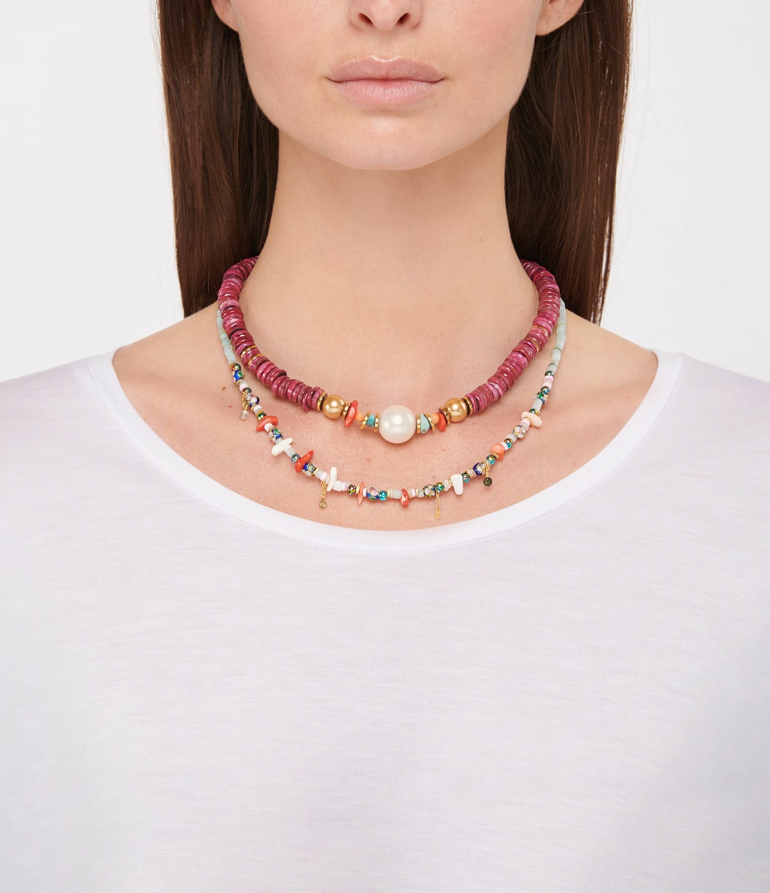 VADI JEWELS Collier Pearl Aubergine 2 VADI JEWELS Collier Pearl Aubergine – Image 2