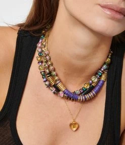 VADI JEWELS Collier Petit Cœur Quartz Jaune -COLLIERS Shop vadic look20221026 23