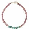 VADI JEWELS Collier Brazilia Coquillage Violet Turquoise