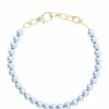 VADI JEWELS Collier Lilly Perles Cristal Bleu Gold Filled