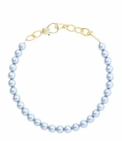 VADI JEWELS Collier Lilly Perles Cristal Bleu Gold Filled