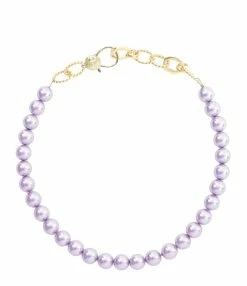 VADI JEWELS Collier Lilly Perles Cristal Violet Gold Filled