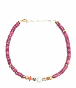 VADI JEWELS Collier Pearl Aubergine