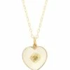 VADI JEWELS Collier Petit Cœur Quartz Jaune