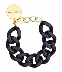 VANESSA BARONI Bracelet Flat Noir Matt
