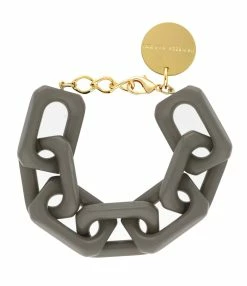 VANESSA BARONI Bracelet Squared Taupe Foncé