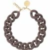 VANESSA BARONI Collier Big Flat Matt Taupe