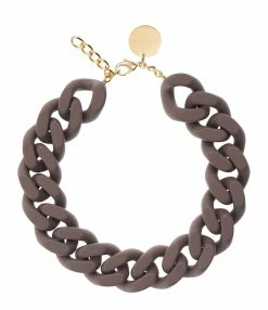 VANESSA BARONI Collier Big Flat Matt Taupe