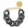VANESSA BARONI Bracelet Great Noir Marbré