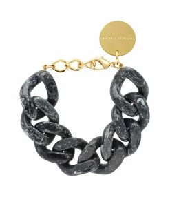 VANESSA BARONI Bracelet Great Noir Marbré