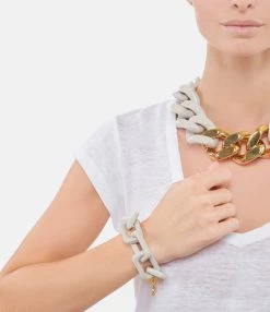 VANESSA BARONI Bracelet Squared Gris Clair -COLLIERS Shop vbaro look20210916 306