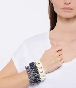 VANESSA BARONI Bracelet Great Noir Marbré -COLLIERS Shop vbaro look20220316 398 1