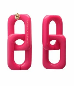 VANESSA BARONI Boucles D'oreilles Squared Double Small Rose